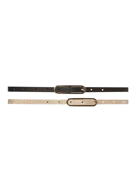 Gold And Black 2 Pack Belts